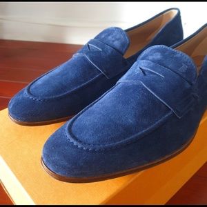 TOD’S Blue suede loafers. USA Mens size:11 (runs large). Brand New. Never worn!